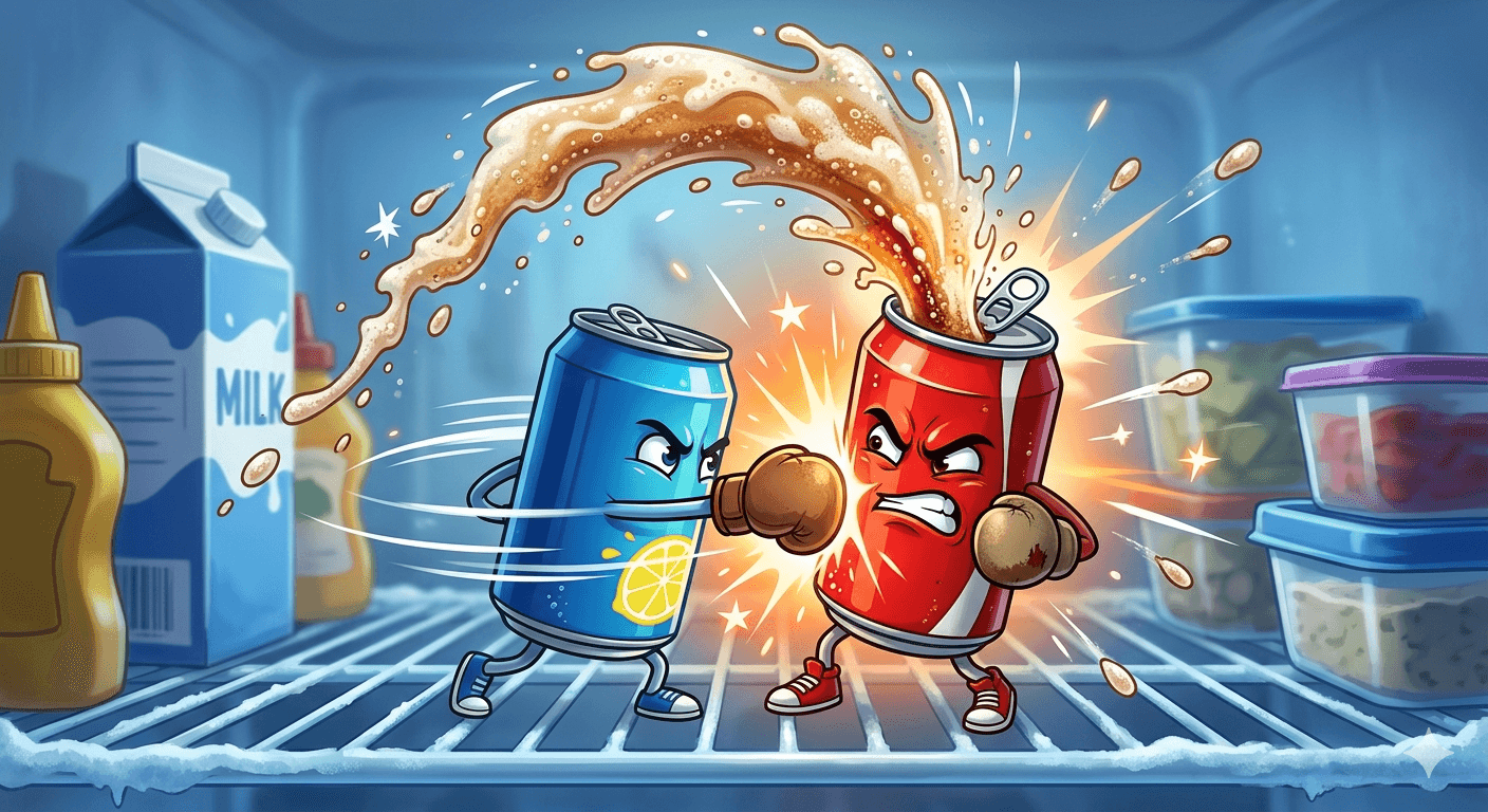 FizzFighters gameplay showing soda-can fighters in battle